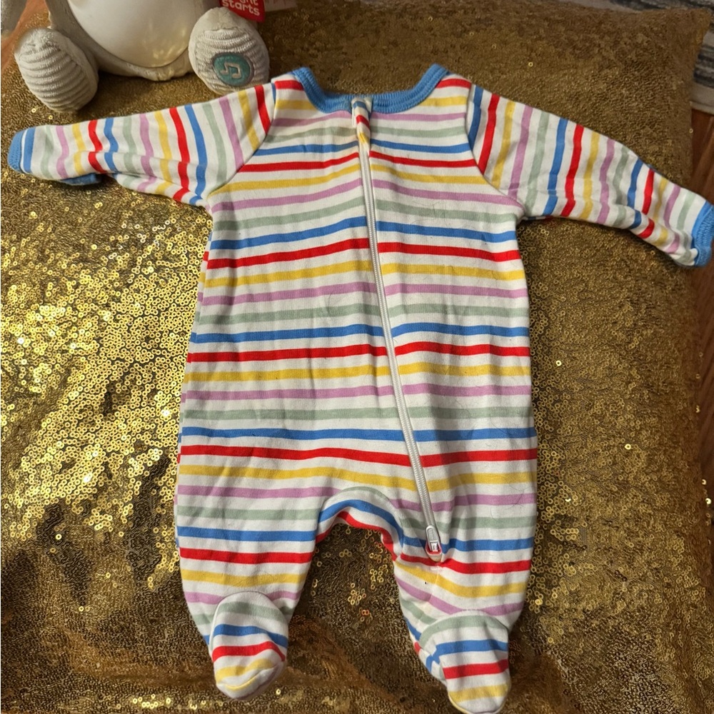 Wonder Nation Multicolor Striped Footie